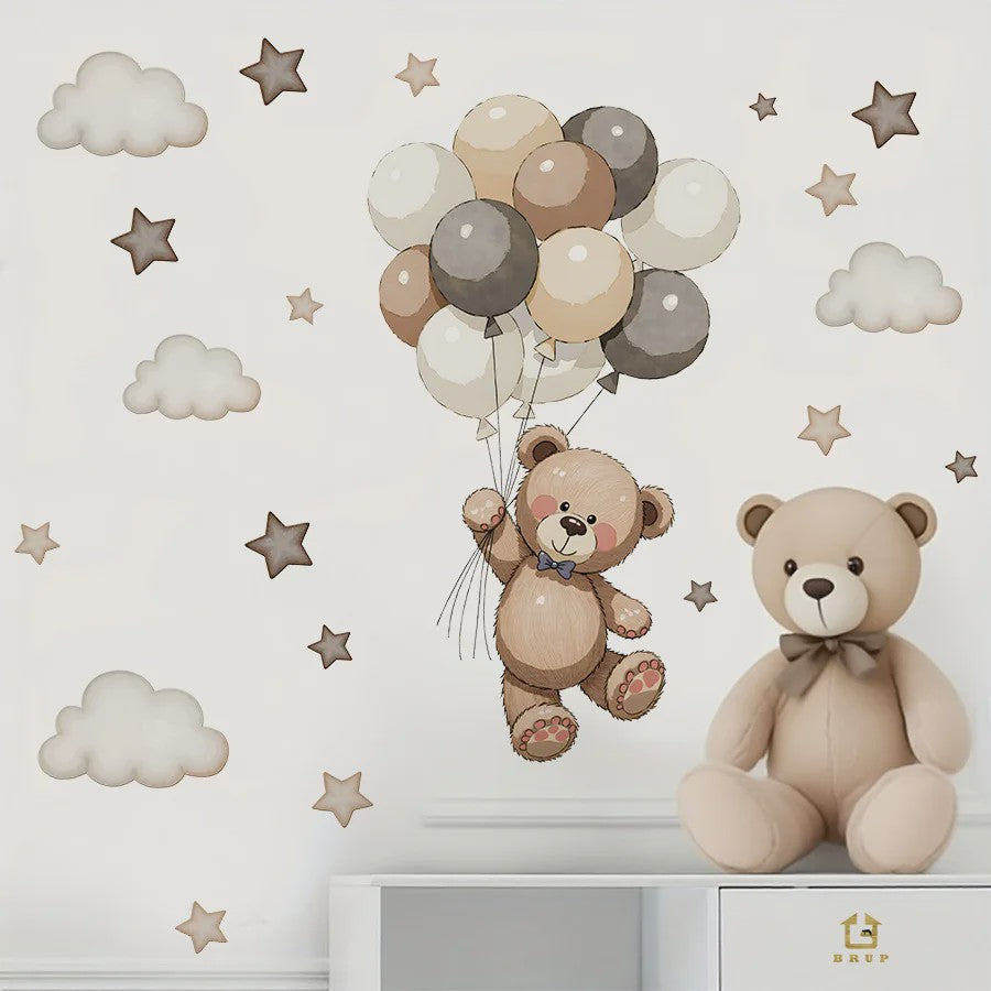 Schattige Bosdieren Muurstickers voor Kinderkamer, Babykamer & Peuterdecoratie - Vinyl Behang