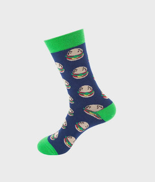 Unisex Katoenen Sokken met Vrolijke Fruit, Dieren & Kunst Prints - Hip Hop & Skateboard Stijl