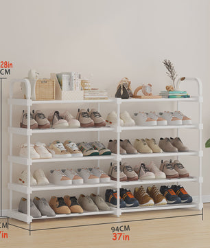 Stapelbare Schoenenkast Organizer - 4 tot 7 Lagen, Wit