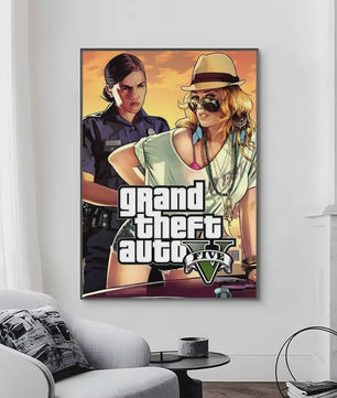 Grand Theft Auto Game Posters - Zelfklevend Muurdecoratie voor Fans