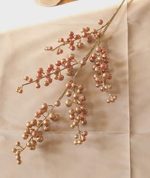 Decoratieve Takken met Rode Bessen en Gouden Bladeren - Chinees Nieuwjaar & Lente Decoratie