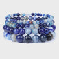 Handgemaakte Natuursteen Armbanden - Onyx & Agate Kralen - Yoga & Reiki Energie - Unisex 19cm