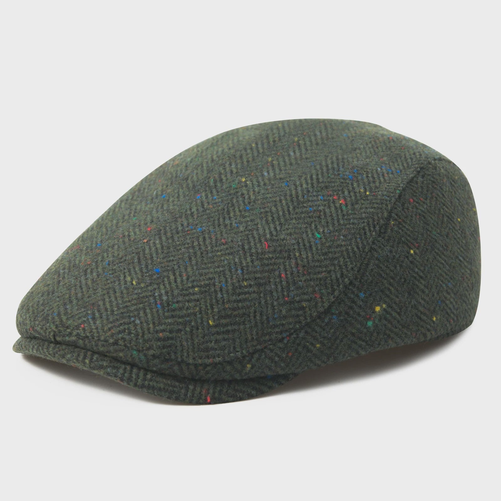 Heren Visgraat Wolmix Flat Cap - Stijlvolle Newsboy & Gatsby Pet voor Winter & Outdoor