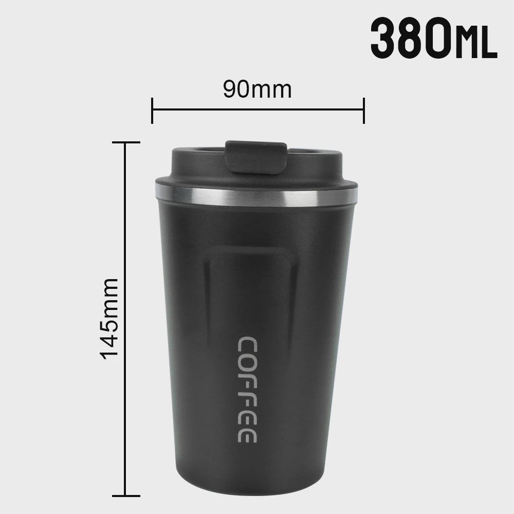 RVS Thermo Koffiebeker - Lekvrij Reizen - 380/510ML