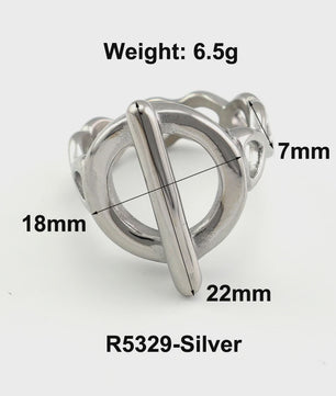 Nieuw Design Geometrische Kralen Ring - Roestvrij Staal Dames Sieraden
