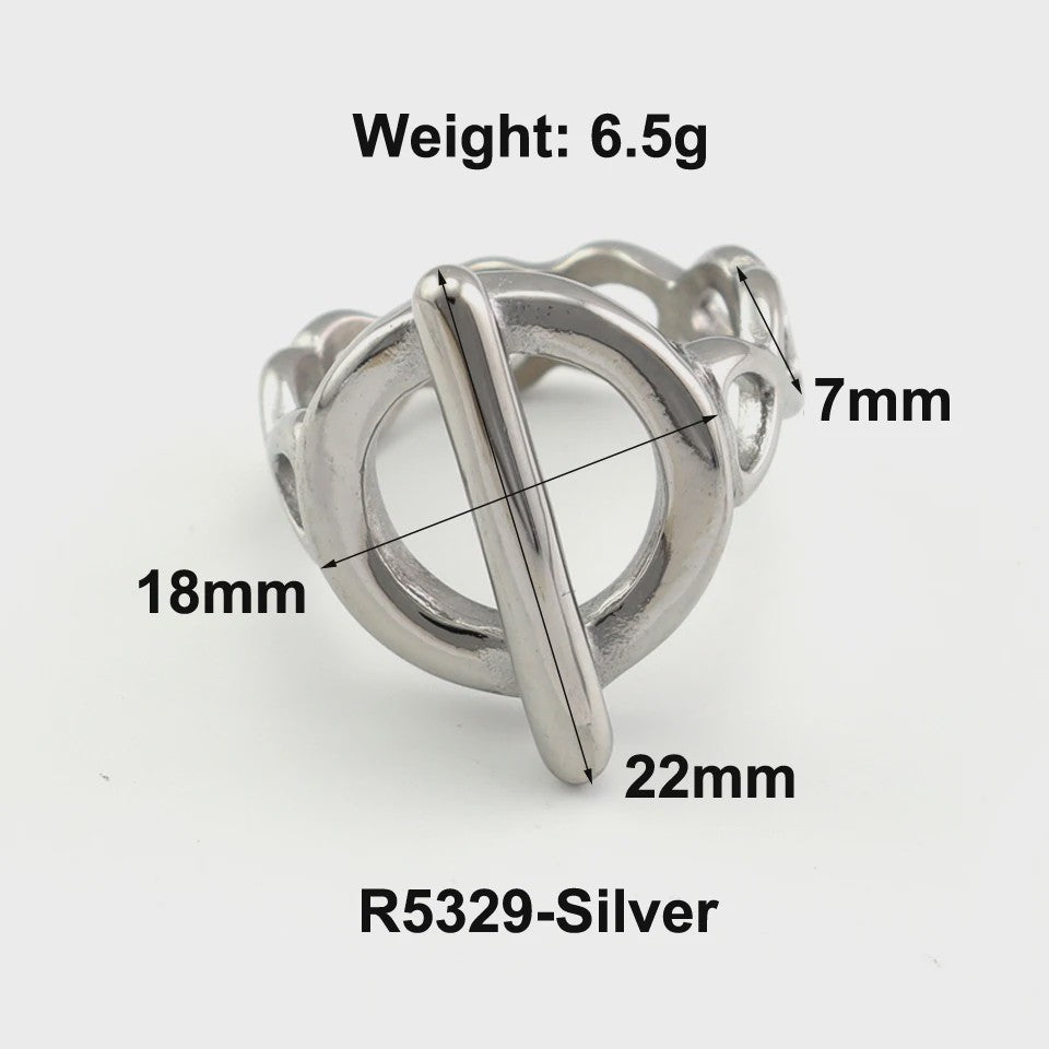 Nieuw Design Geometrische Kralen Ring - Roestvrij Staal Dames Sieraden