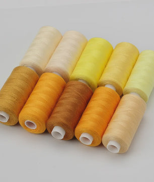 10 Rollen Polyester Naaigaren 402 - 400 Yards - Voor Hand & Machine