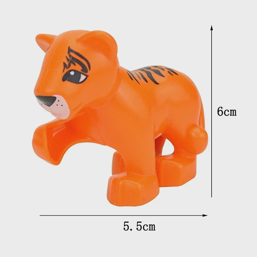 Grote Bouwstenen Dierenpark & Boerderij Figuren - Compatibel met Duplo