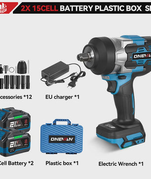 ONEVAN Accu Slagmoersleutel 2800 Nm Borstelloos - 5 Snelheden - Makita 18V Compatibel