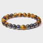 Handgemaakte Tijgeroog & Hematiet Kralen Armband - Energie & Meditatie Sieraden