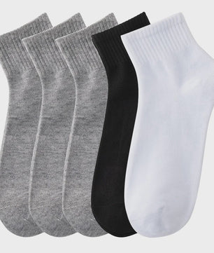 5 Paar Heren Sokken - Comfortabel, Ademend & Veelzijdig voor Zakelijk, Casual en Sport
