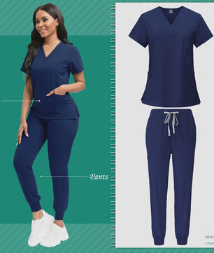 Comfortabele Dames Scrub Set - Medische Werkkleding Top & Broek