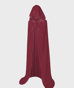 Luxe Fluwelen Cape met Capuchon - Middeleeuws, Heks, Vampier, Halloween & Cosplay Kostuum