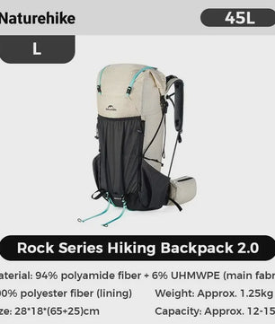 Naturehike 60+5L Wandelrugzak - Grote Capaciteit, Ergonomisch, Waterdicht