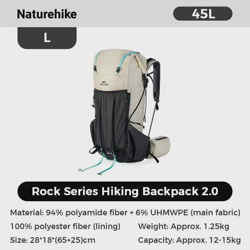 Naturehike 60+5L Wandelrugzak - Grote Capaciteit, Ergonomisch, Waterdicht