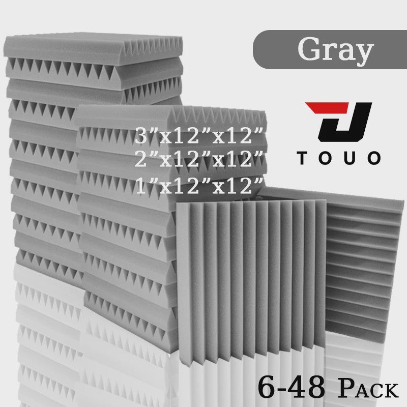 TOUO Akoestisch Schuim Panelen - Geluidsisolatie & Absorptie voor Studio, KTV, Kantoor (6-24 Stuks)