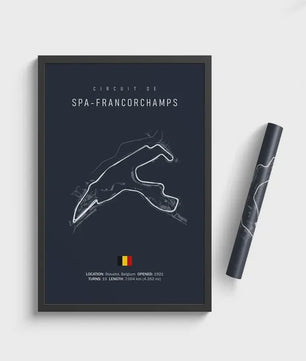 F1 Circuit Poster: Monaco Imola Track Art - Stijlvolle Motorsport Wall Art