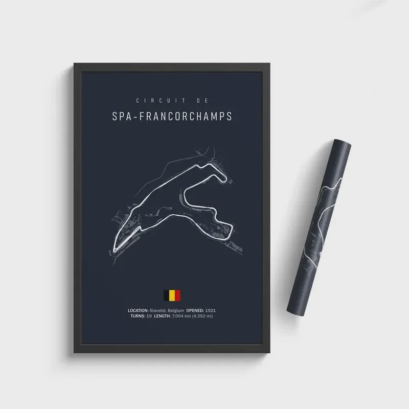 F1 Circuit Poster: Monaco Imola Track Art - Stijlvolle Motorsport Wall Art