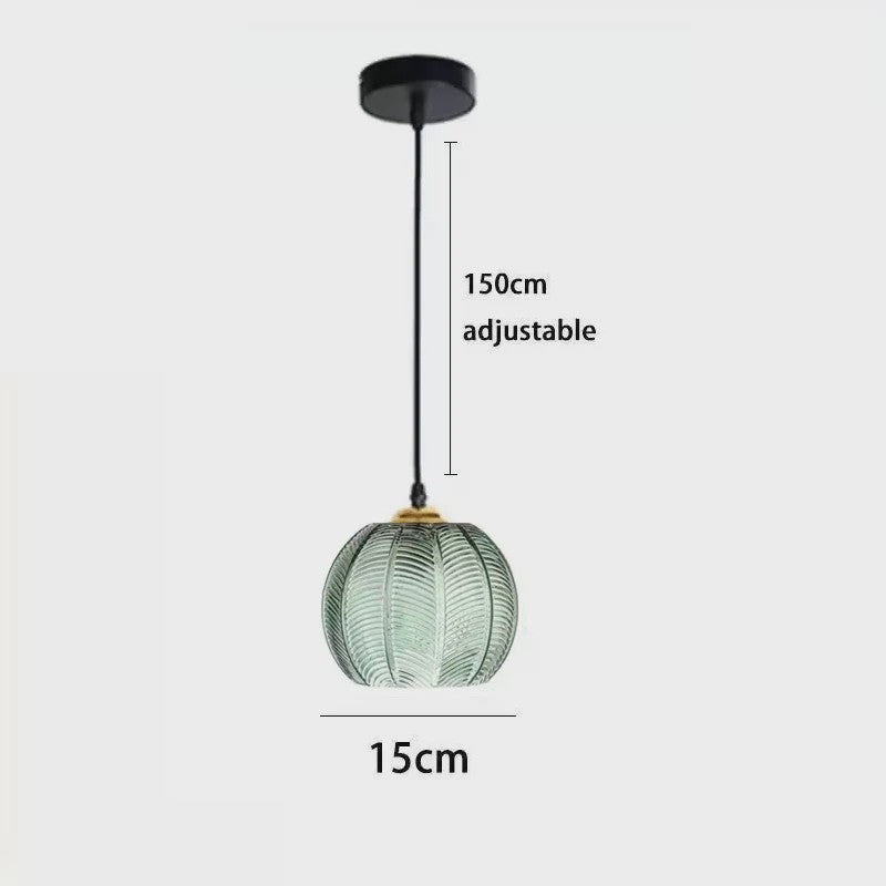 Nordic Vintage Glazen Hanglamp E27 - Verstelbaar - Stijlvol voor Keuken & Eettafel