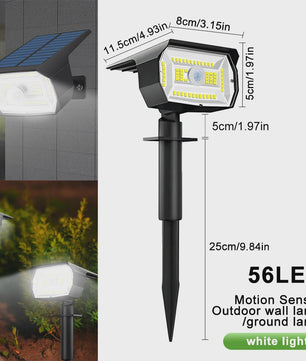 Solar Tuinspots LED (72/68) - IP65 Waterdicht, 3 Modi, Buitenverlichting