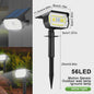Solar Tuinspots LED (72/68) - IP65 Waterdicht, 3 Modi, Buitenverlichting