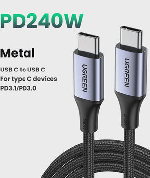 UGREEN 100W USB-C naar USB-C Kabel met E-Marker Chip - PD Fast Charging