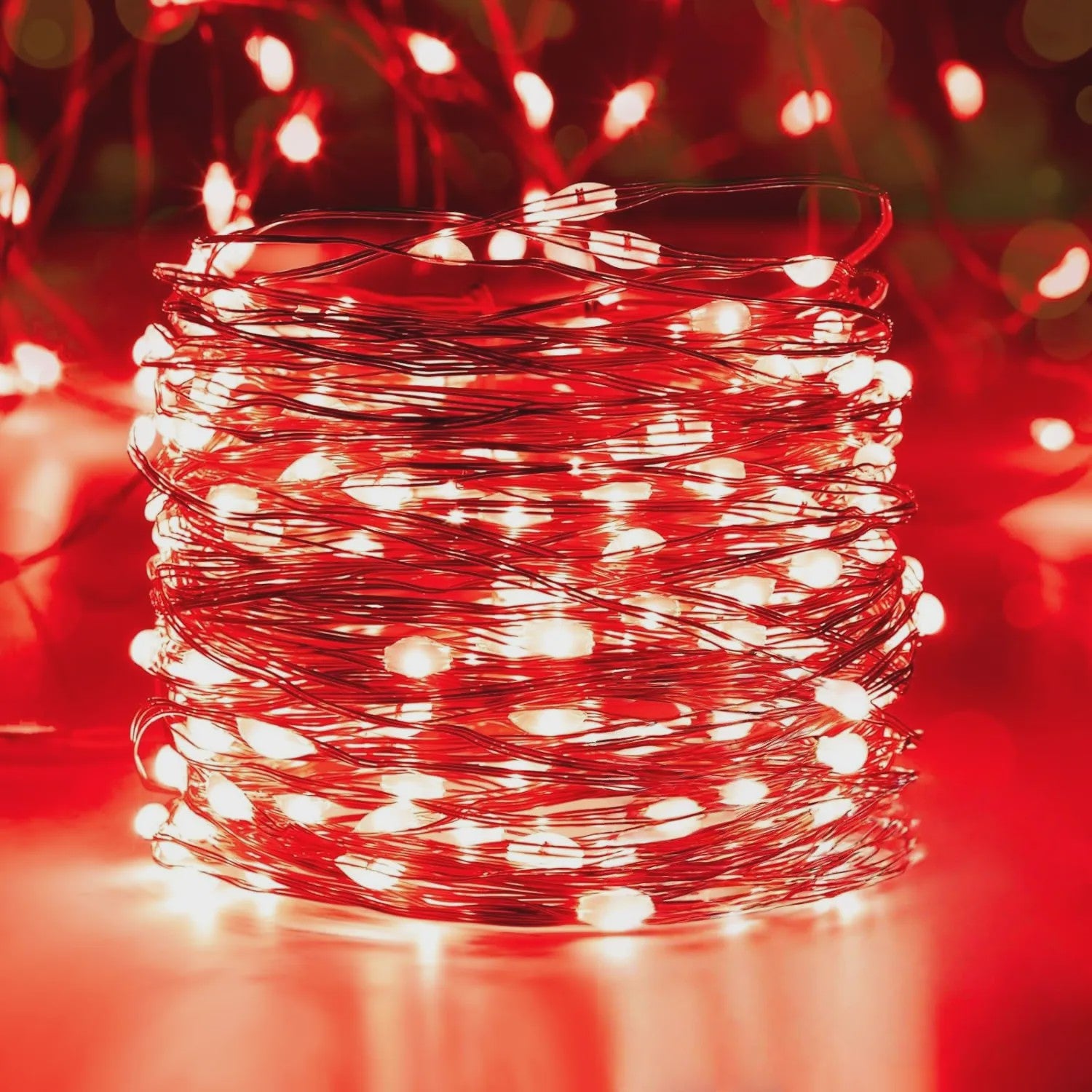 Sfeervolle Batterij-Aangedreven LED Snoerlichtjes met Koperdraad - 10-100 LED