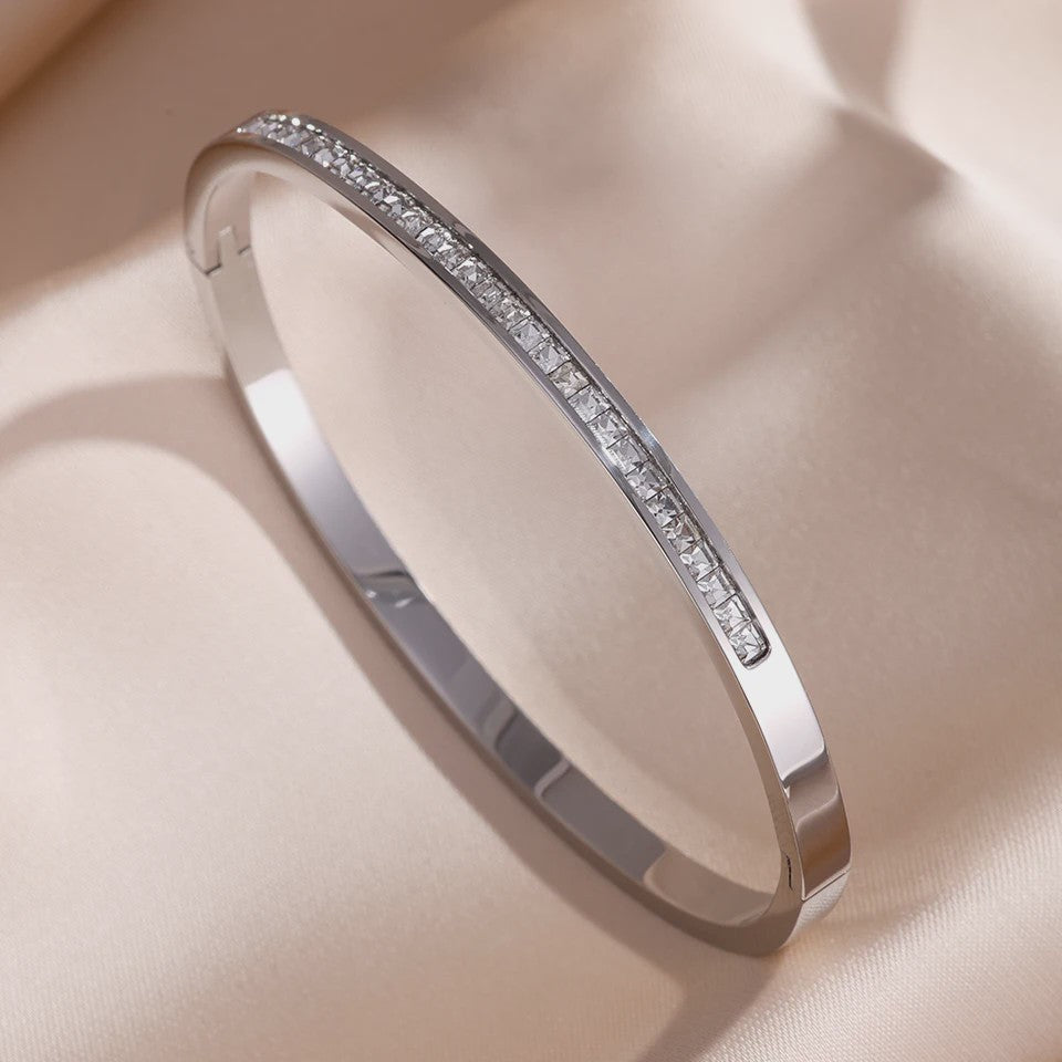 Luxe Zirkonia Armband Set - 5 Delig - Roestvrij Staal & Koper