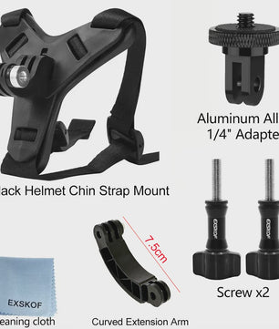 Motorhelm Kinband Mount voor Actiecamera's - GoPro, DJI, Insta360 & Meer