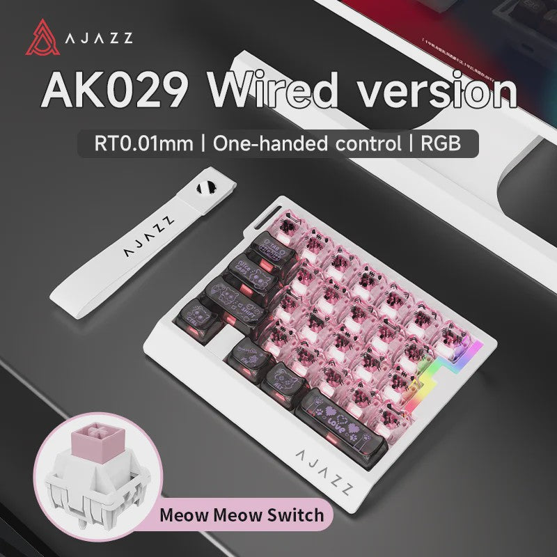 AJAZZ AK029 Mechanisch Gaming Toetsenbord - Compact, Hot-Swappable, One-Handed Esports