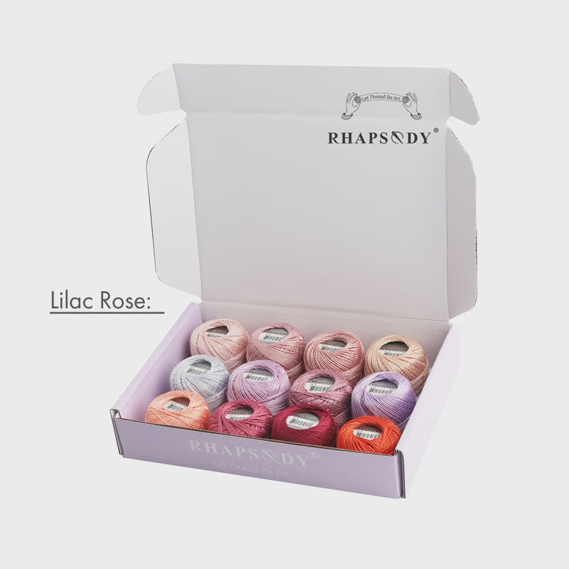 Rhapsody Pearl Cotton Garen Set - Maat 8 - 12 Bollen voor Haken, Borduren & Knutselen