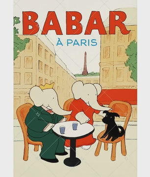 Babar Poster Canvas - Sprookjes Kunst voor Kinderkamer & Babykamer Decoratie