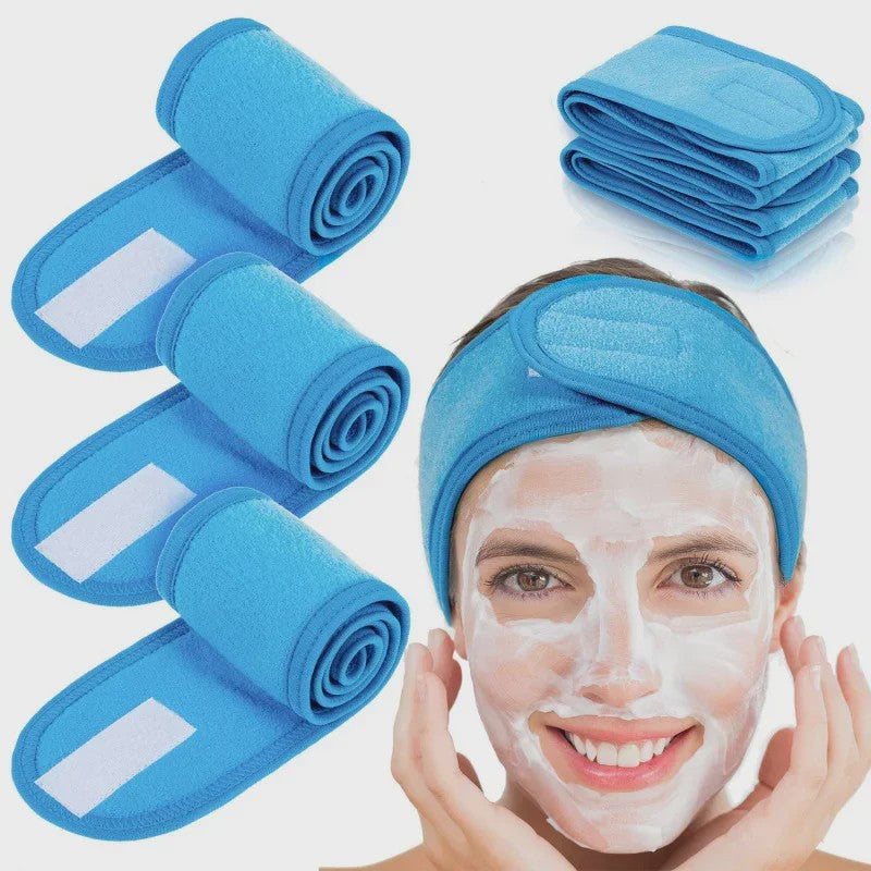 Verstelbare Make-up Haarband (5 Stuks) - Zachte Handdoekstof voor Gezichtsreiniging, Yoga & Spa