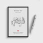 Vintage Formule 1 Circuit Canvas Posters - Zwart Wit Wanddecoratie