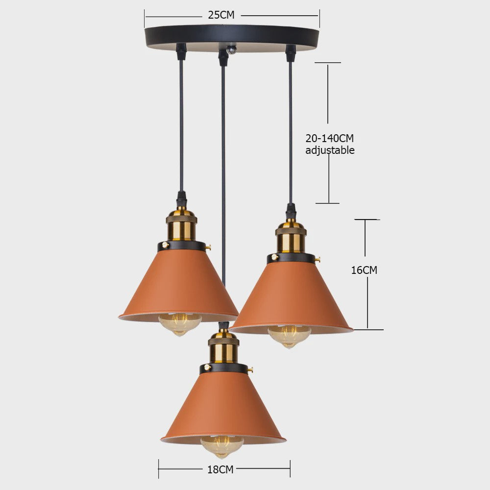 Retro Hanglamp Loft Stijl - Industriële Plafondlamp met E27 Fitting