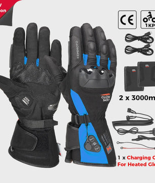 KEMIMOTO Verwarmde Motorhandschoenen - Waterdicht, Oplaadbaar & Warm voor de Winter