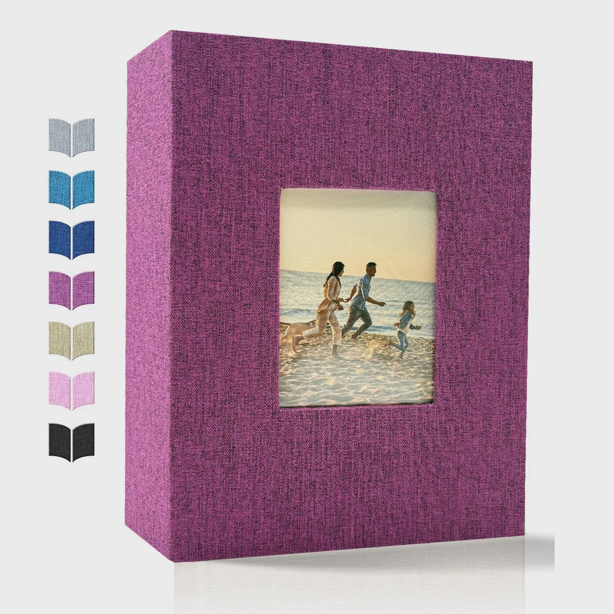 Linnen Fotoalbum voor 600 Foto's 4x6 inch met Venster & Horizontale/Verticale Insteekvakken