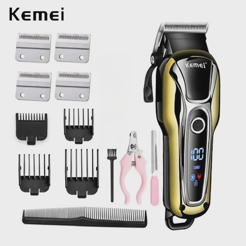 Kemei KM-1990 Professionele Oplaadbare Trimmer voor Huisdieren - Honden & Katten
