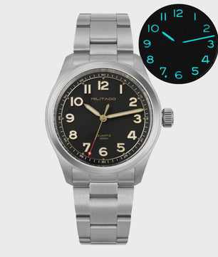 Militado ML08 Vintage Herenhorloge - Quartz VH31, Saffierglas, 10ATM Waterdicht