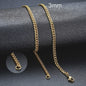 Vnox Gouden Kubaanse Ketting - Roestvrij Staal Unisex Halsketting