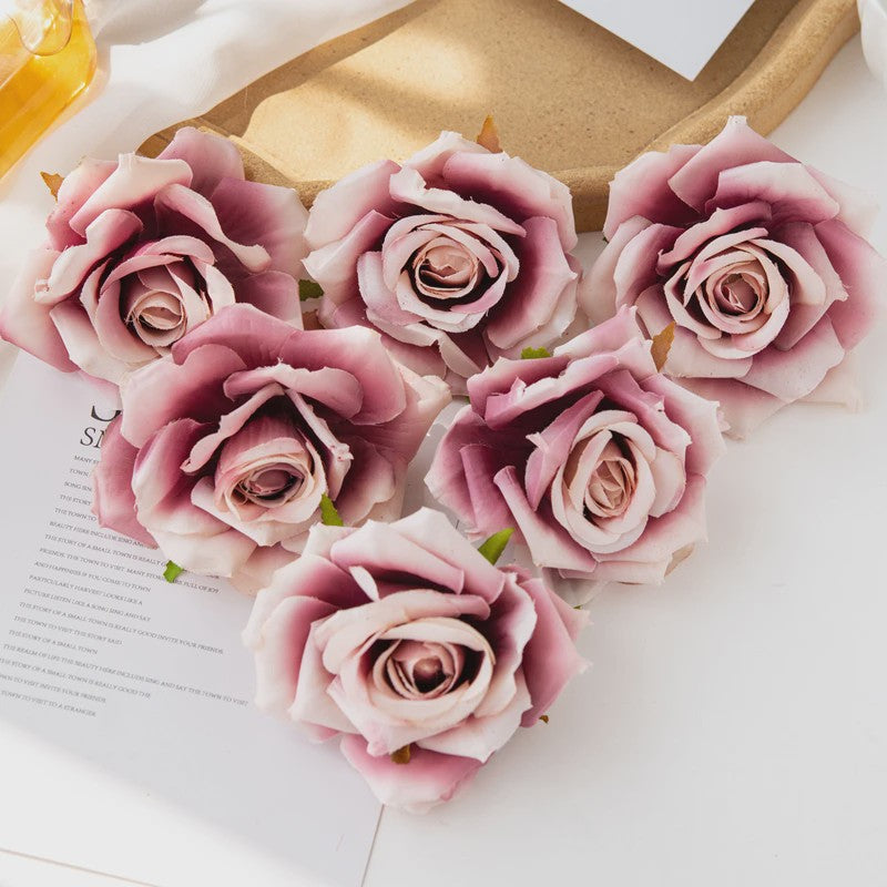 100x Kunst Rozen Hoofden 10cm - Decoratie voor Bruiloft, Kerst, Scrapbooking & Meer