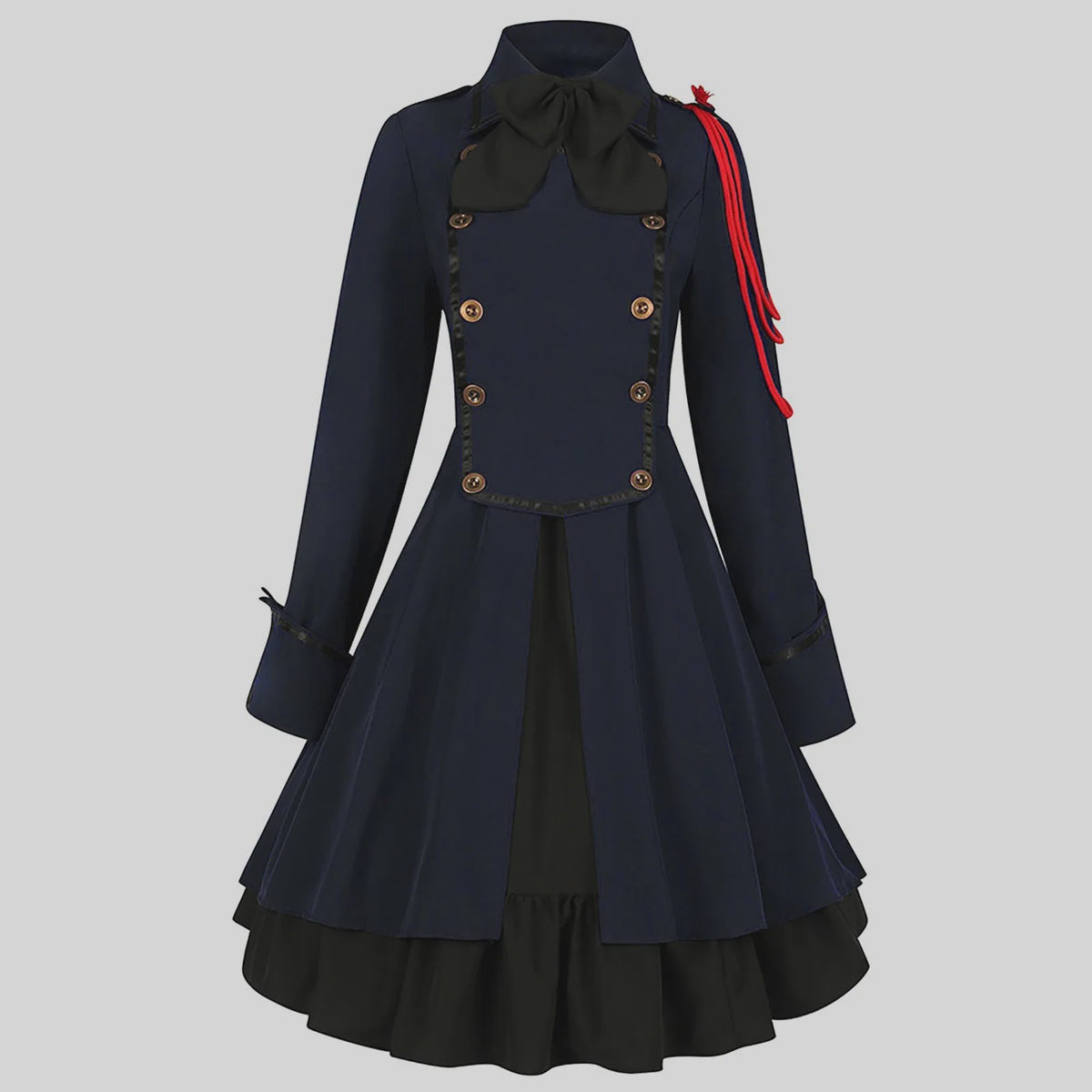 Middeleeuwse Renaissance Lolita Jurk - Vintage Victoriaans Hofkostuum met Strik en Ruches