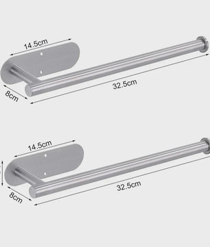 Zelfklevende RVS Toiletrolhouder & Keukenrolhouder - Wandmontage