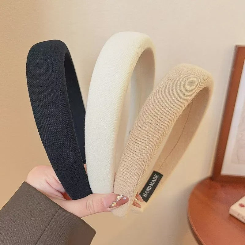 Modieuze Dames Hoofdband - Zachte Sponge Band voor Gezichtswas & Stijl