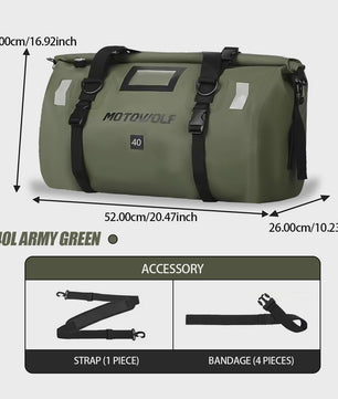 Waterdichte Motorfiets Bagagedragertas - 20/40/66L - Outdoor & Reis