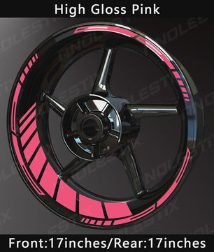 Reflecterende Motor Velgstickers - 17 Inch Velgtape voor Yamaha, Honda, Kawasaki, Suzuki, BMW, KTM