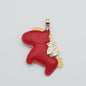Luxe Paard Sleutelhanger - Handgemaakt Leer met Geluksmunt Charm