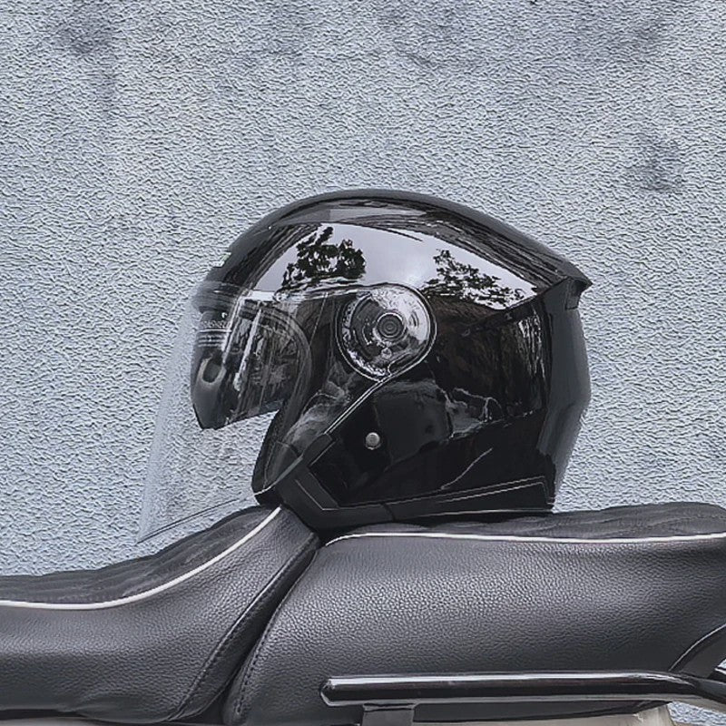 Motorhelm Heren Dames Universeel Vier Seizoenen Dubbel Vizier