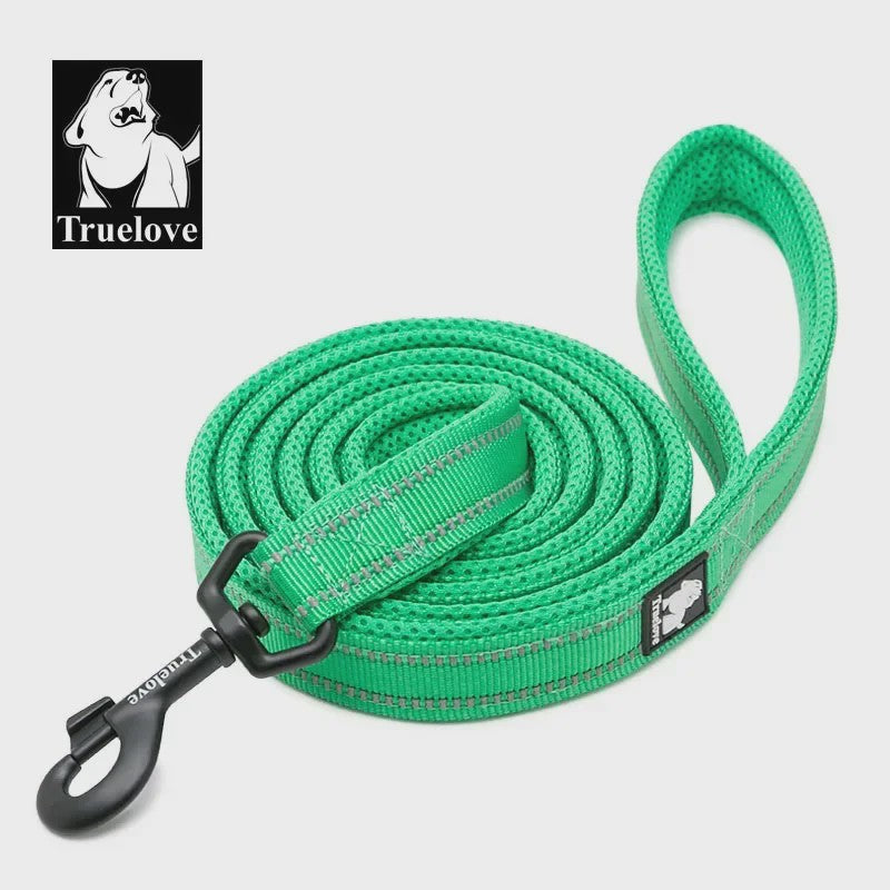 Truelove Zachte Hondenriem 200cm - Reflecterend Nylon Mesh, Gevoerd, voor Puppy tot Grote Hond/Kat