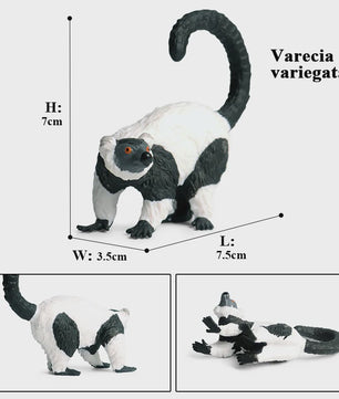 Oenux Wild Animal Speelfiguren: Aap, Chimpansee, Orang-oetan & Gibbon (PVC)